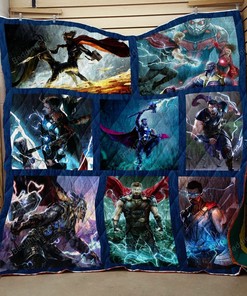 Thor Superhero Fabric Quilt Bedding Set Blanket Bedroom Decor, Gifts for Family