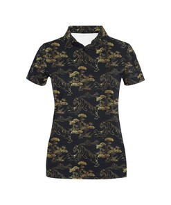Tiger Japan Style Print Design Women's Polo Shirt