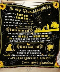 To My Granddaughter Personalized Quilt Bedding Set for Home Decoration and Family Gifts