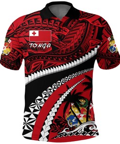 Tonga Polynesian Shark Tattoo Polo Shirt K4