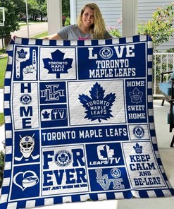 Toronto Maple Leafs Quilt Bedding Set Blanket - Great for Bedroom Decor and Family Gifts
