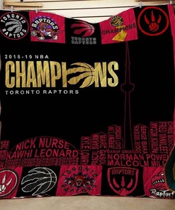 Toronto Raptors 2019 Nba Champions Blanket Quilt Bedding Set Bedroom Decor, Gifts for Family