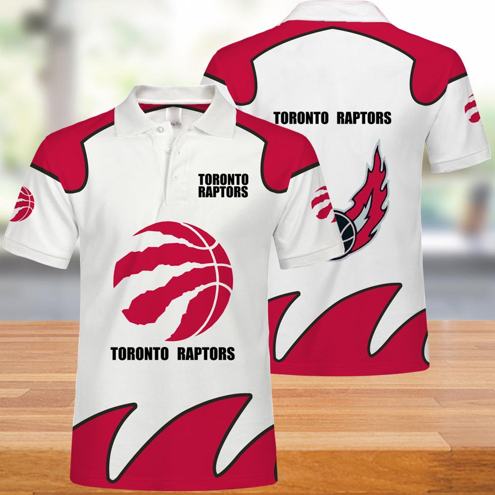 Toronto Raptors Button Up Polo Shirt