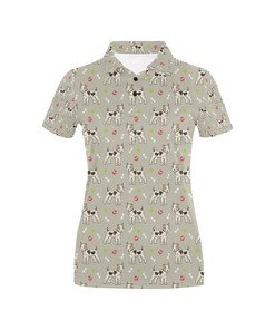Toy Fox Terriers Print Design Women's Polo Shirt