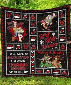 Toy Story Woody And Buzz Lightyear Christmas Theme Quilt Bedding Set Bedroom Decor, Gifts for Family
