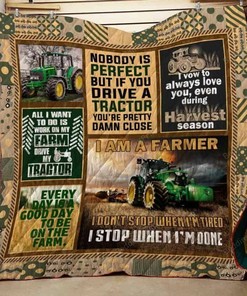 Tractor Everyday Is A Good Day To Be On The Farm Quilt Bedding Set Blanket