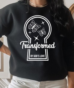 Transformed By God's Love Butterfly Christian T-Shirt