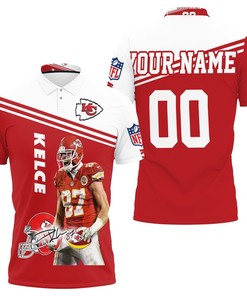 Travis Kelce Kansas City Chiefs 3D Signature Personalized Polo Shirt