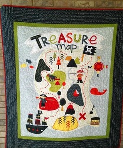 Treasure Map Quilt Bedding Set - Perfect for Adventure Seekers and Family Gifts