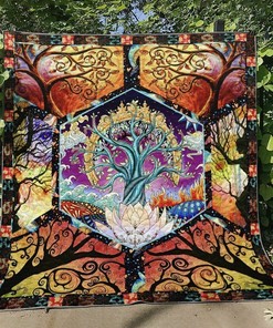 Tree Of Life Viking Personalized Quilt Bedding Set - Perfect for Family Gifts and Bedroom Decor