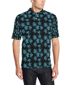 Tribal Turtle Polynesian Themed Design Men Polo Shirt