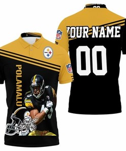 Troy Polamalu Pittsburgh Steelers Legend Signed 3D Personalized Polo Shirt