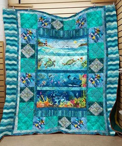 Turtle Blanket Full Printing Quilt Bedding Set for Fans, Suitable for Home Decoration and Gifts for Family