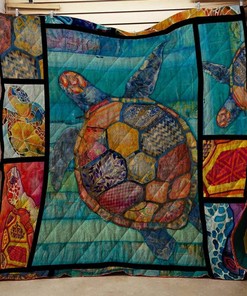 Turtle Say You Won't Let Go Quilt Blanket Bedding Set for Picnic and Family Gifts
