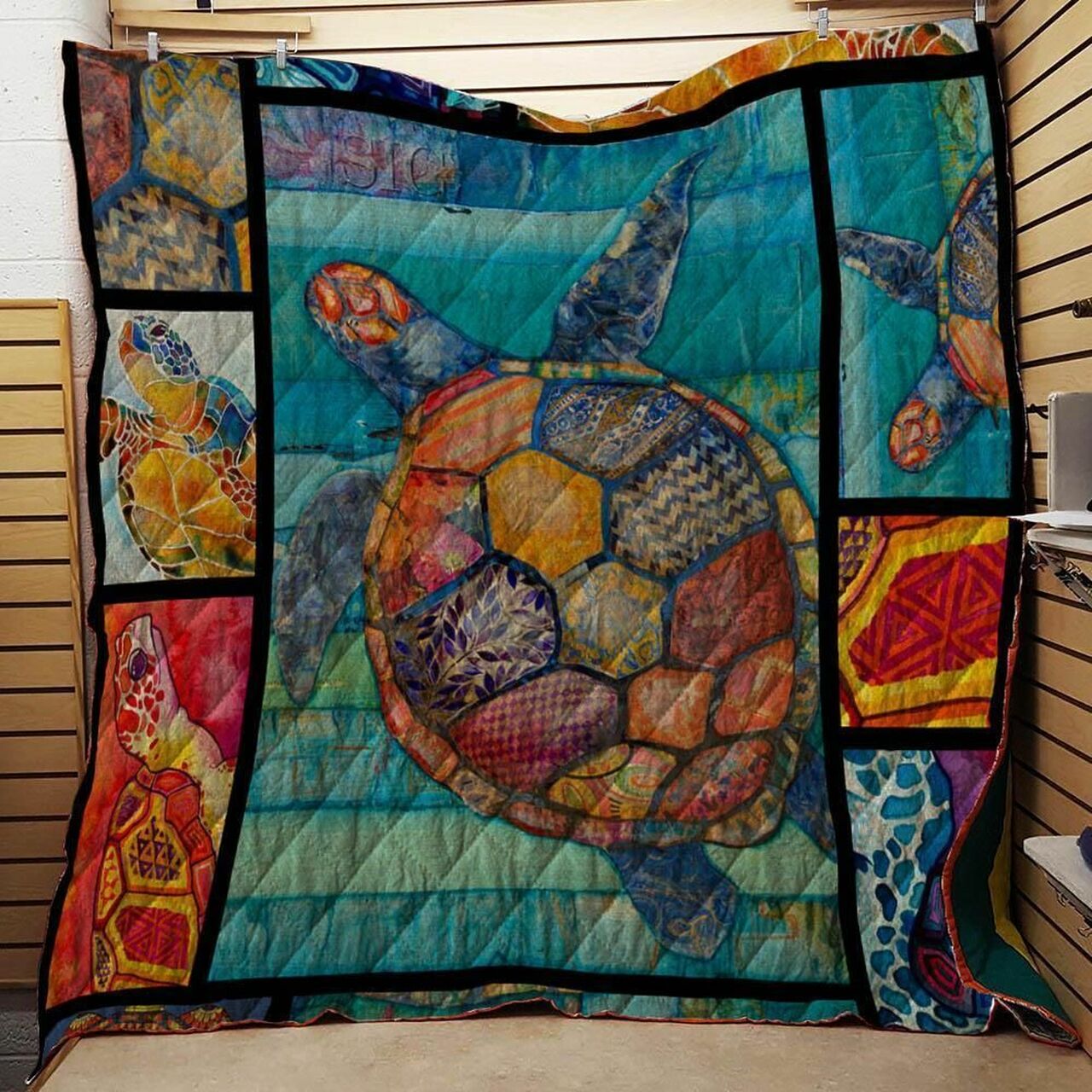 Turtle Say You Won't Let Go Quilt Blanket Bedding Set for Picnic and Family Gifts