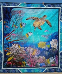 Turtle Tu080709A Tbg Personalized Quilt Blanket Bedding Set, Great for Home Decoration and Family Gifts