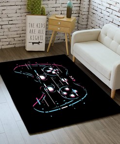 USA Flag Gaming Rugs for Boys Bedroom - Gamer Controller Gamepad Carpets Boys Gifts Crystal Floor Polyester Mat