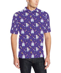Unicorn Casttle Men Polo Shirt