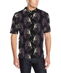 Unicorn Skull Head Men Polo Shirt