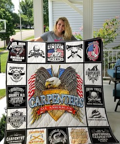 Union Carpenter Quilt Bedding Set Blanket Gifts For Carpenter
