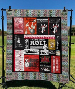 Unique Bowling Blanket Quilt Bedding Set - Great for Bedroom Decor and Family Gifts