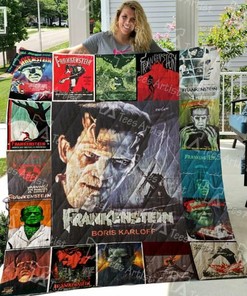 Unique Frankenstein Quilt Bedding Set Blanket - Great for Bedroom Decor and Family Gifts