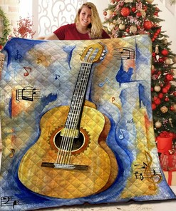 Unique Guitar Quilt Bedding Set - Personalize with Your Favorite Quote