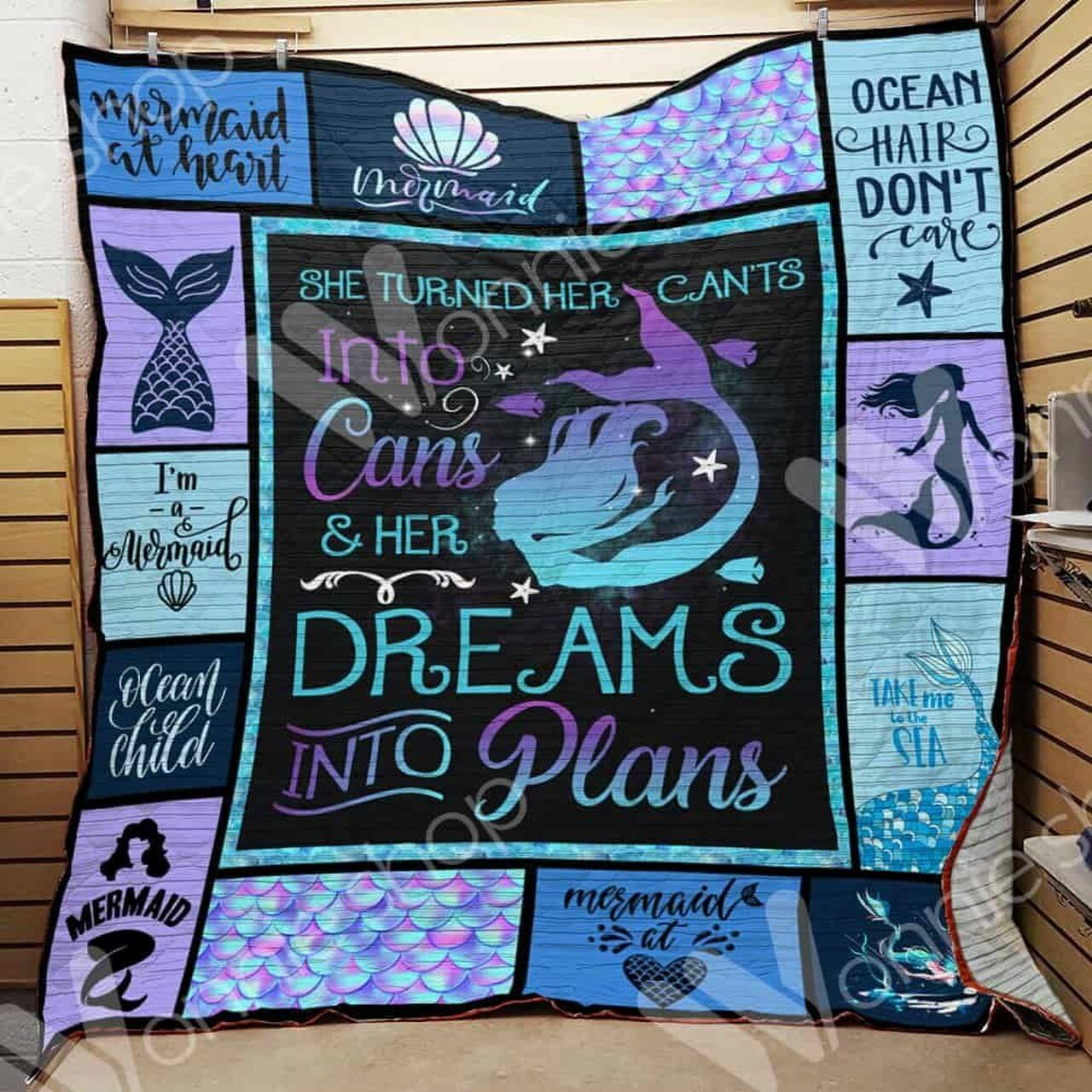 Unique Mermaid Quilt Blanket Bedding Set for Home Decoration and Gifts