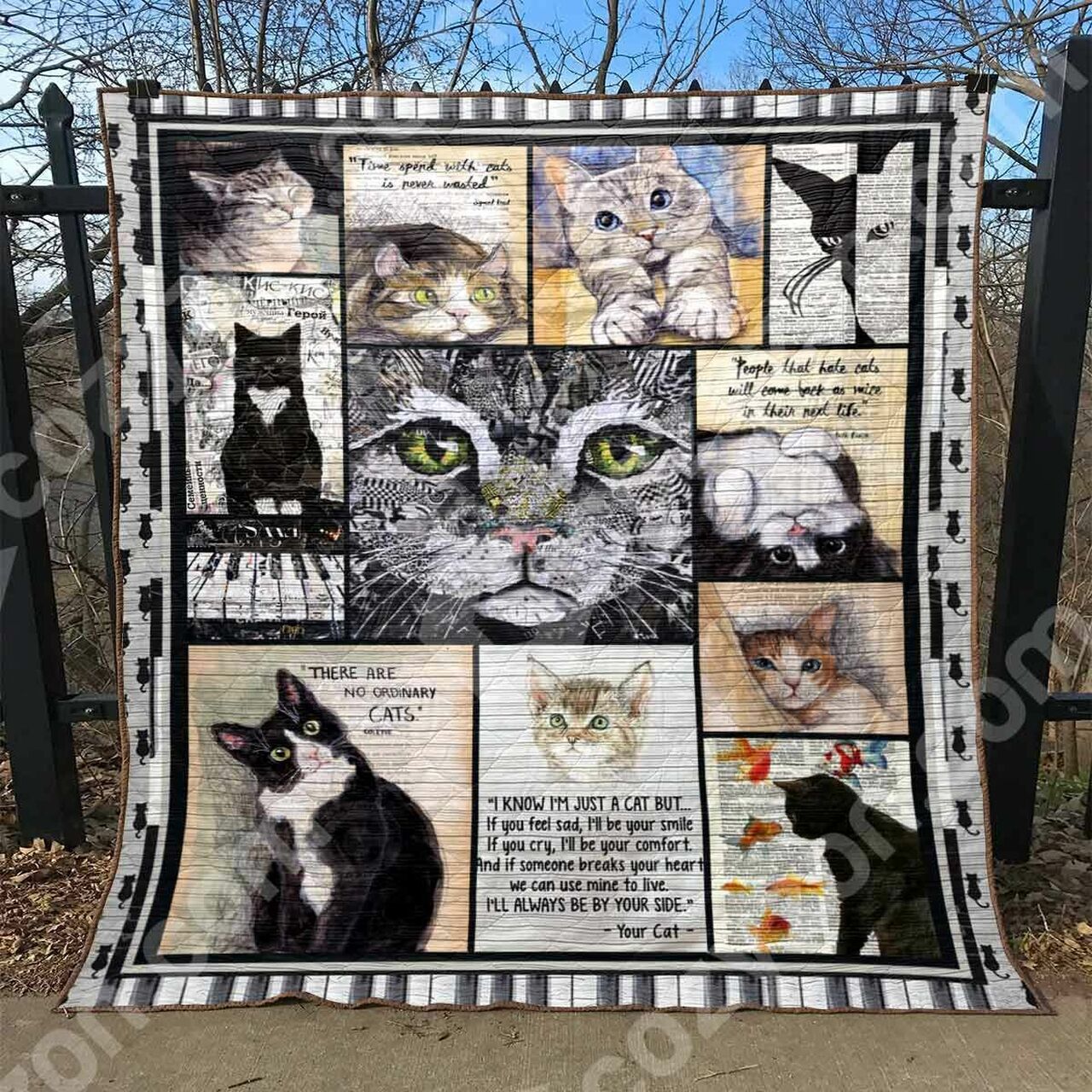 Unique Mystery Cat Quilt Bedding Set for Your Personalized Bedroom - Great for Family Gifts