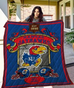 Unique Ncaa Kansas Jayhawks Quilt Bedding Set Blanket - Gifts for Fans & Bedroom Decor