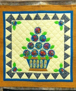 Unique Personalized Flower Pot Quilt for Bedding, Bedroom Decor and Family Gifts