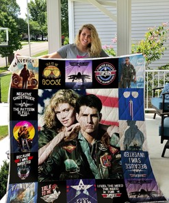 Unique Top Gun Poster Quilt Bedding Set - Great for Bedroom Decor and Family Gifts