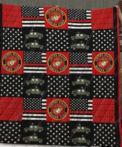 United Statesmarine Corps Symbol Quilt Bedding Set Blanket Gifts For Usmc
