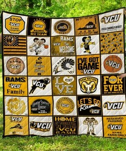 VCU Rams Fans, Add Ncaa Vcu Rams Quilt Bedding Set Blanket to Your Bedroom, Gifts for Family