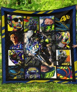 Valentino Rossi For Motogp Fan Gift Idea Quilt Bedding Set Bedroom Decor, Gifts for Family