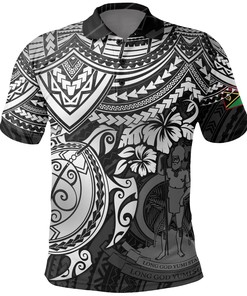 Vanuatu Polynesian Polo Shirt - White Turtle