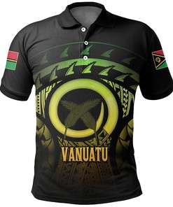 Vanuatu Turtle Hibiscus Polo Shirt (Reggae)