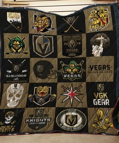 Vegas Golden Knights Personalized Quilt Blanket Bedding Set, Great for Bedroom Decor and Family Gifts and Gifts for Fans