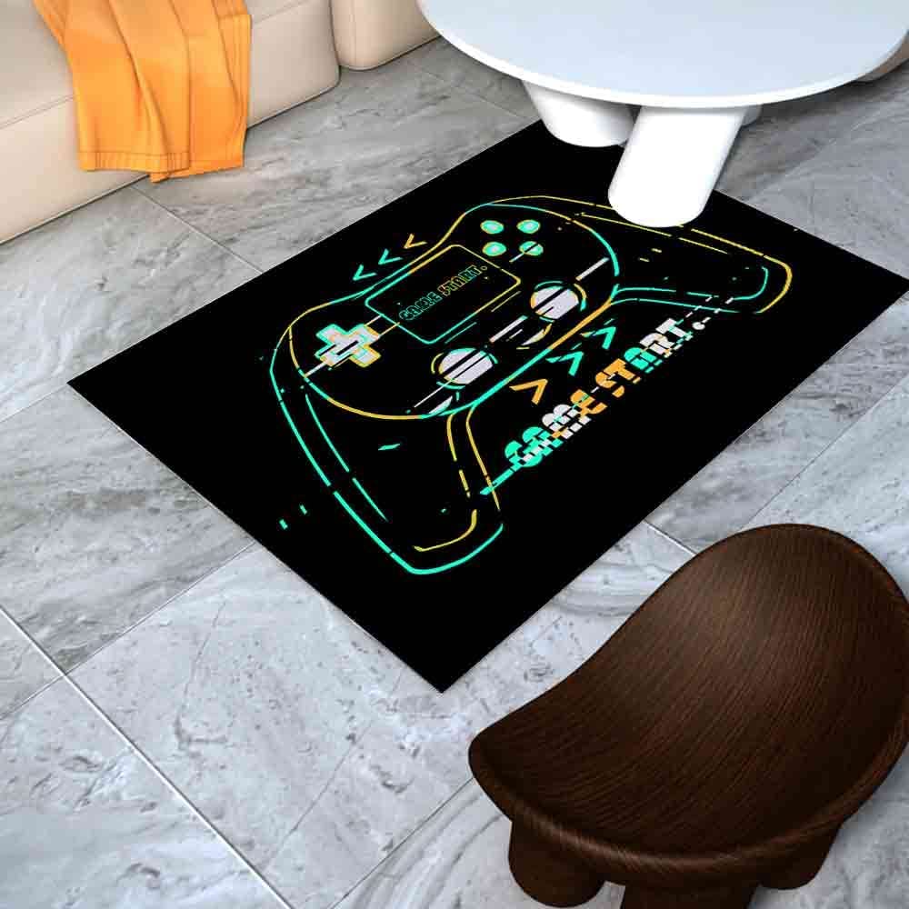 Video Game Art Handle Kitchen Rug for Bedroom Bathroom Living Room Decor - Image 3