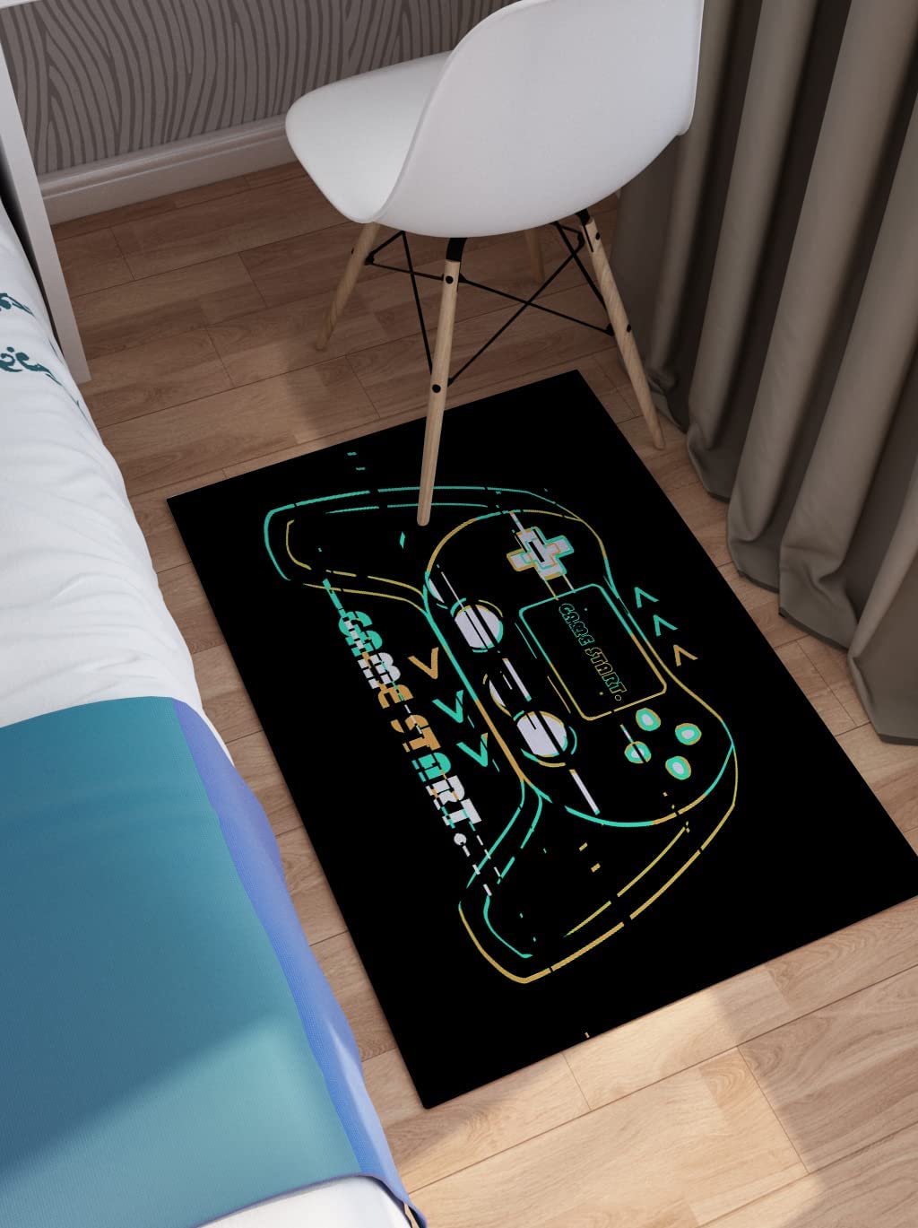 Video Game Art Handle Kitchen Rug for Bedroom Bathroom Living Room Decor - Image 4