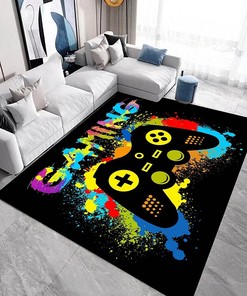 Video Game Player Carpet - Yoga Mat Home Decoration - Gamer Floor Rugs for Living Room and Kids Bedroom