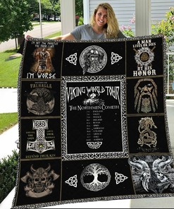 Viking Like Personalized Quilt Blanket Bedding Set for Home Decoration and Family Gifts