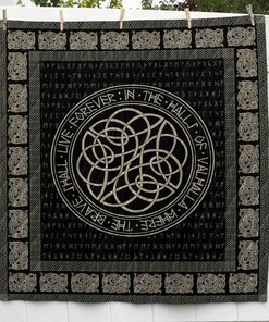Viking-Inspired Symbol Quilt Bedding Set Blanket - Perfect for Home Decor and Gift Giving
