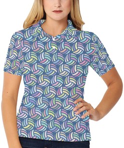 Volleyball Print Design Women's Polo Shirt 3D Polo Shirt