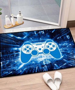 WOKB Game Video Gaming Pattern Area Rugs Video Gamepad Controller Rugs - Living Room Sofa Floor Polyester Mat