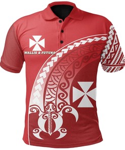 Wallis and Futuna Polo Shirt Turtle - Wave Polynesian Style