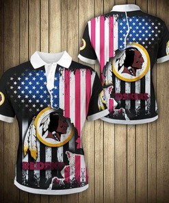 Washington Football Team American Flag Polo Shirt