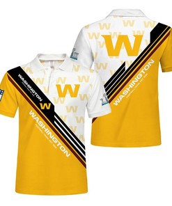 Washington Football Team Button Up Polo Shirt