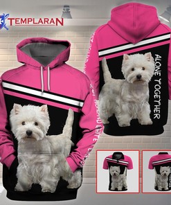 West Highland White Terrier Alone Together 3D Full Printing Hoodie And Polo Shirt