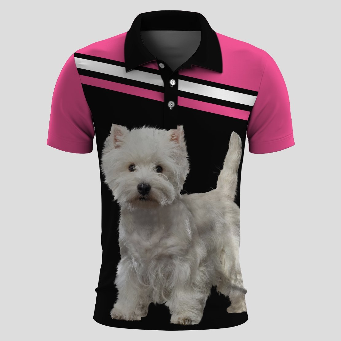 West Highland White Terrier Alone Together 3D Full Printing Hoodie And Polo Shirt - Image 2